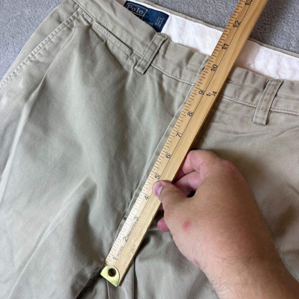 Polo Pants Men 35x30 (Fits 35x28) Preston Pant Straight Leg Chino Khaki Tan - Picture 7 of 11